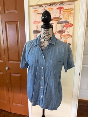 Madewell Light Blue Denim Button-Down Shirt